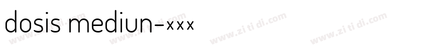 dosis mediun字体转换